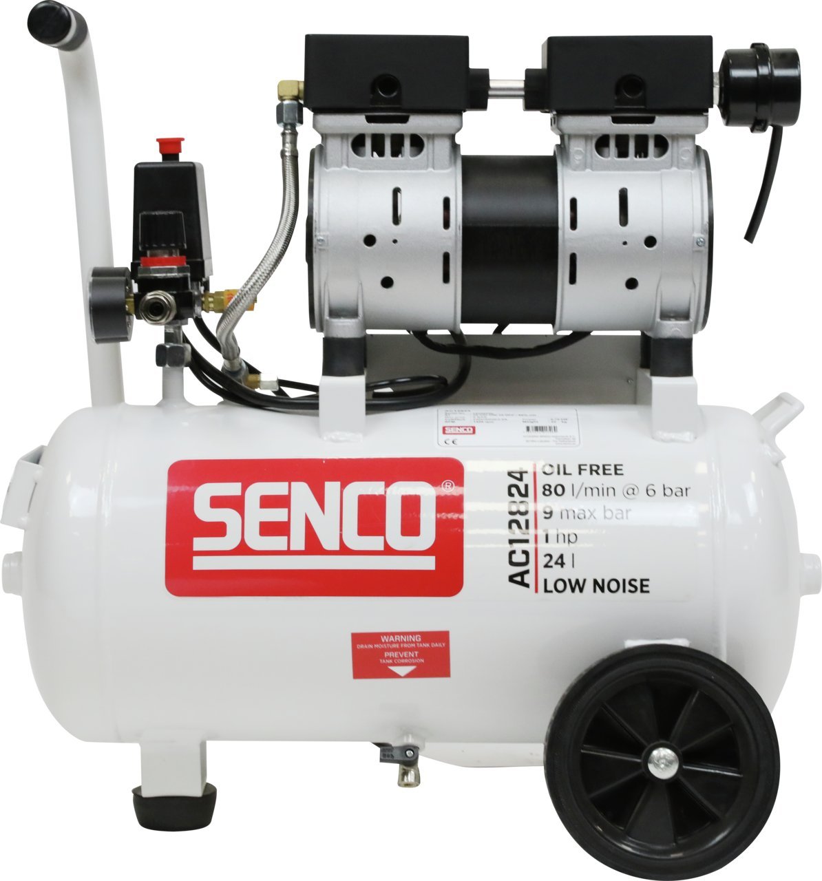 Sprężarka SENCO Silent air compressor 24 l, AC12824, SENCO