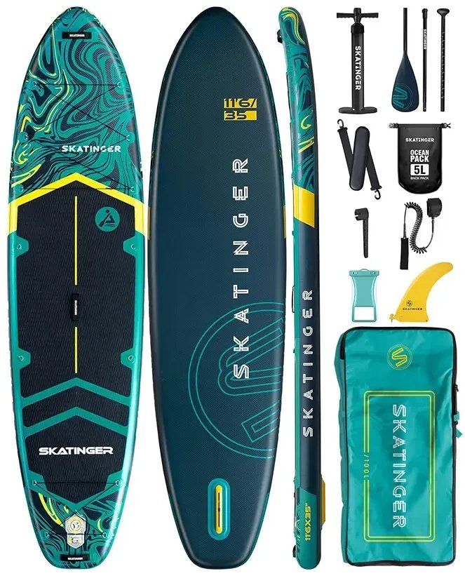 Deska SUP Prana Lava Green 350x89x15 cm (11'6'') yoga