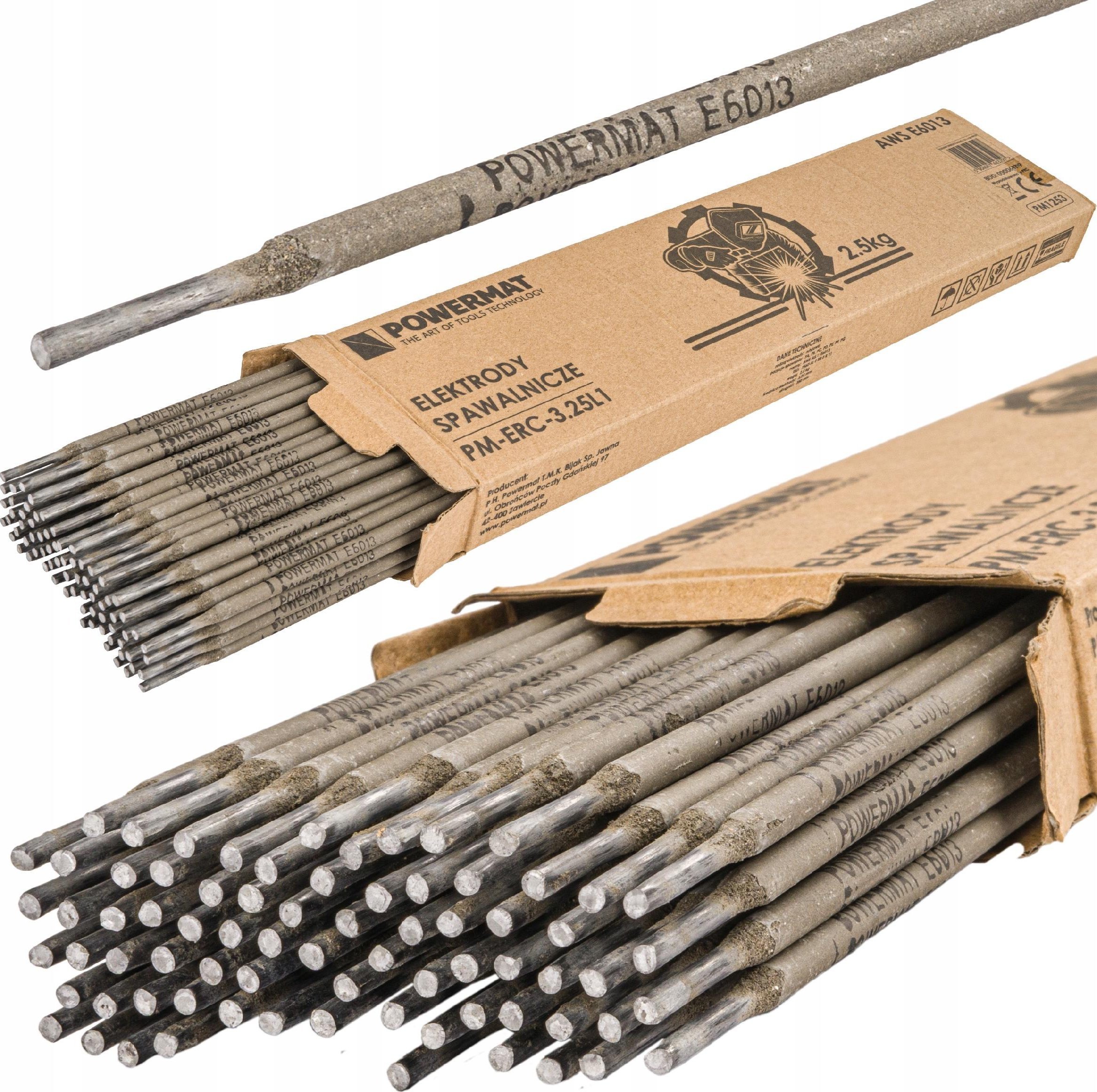 Powermat ELEKTRODY SPAWALNICZE RUTYLOWE 3,25mm 2,5KG ELEKTRODA DO SPAWANIA MMA