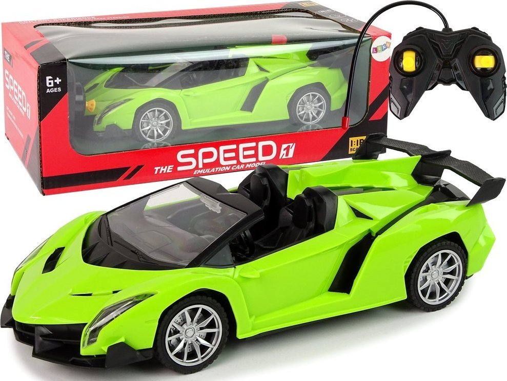 LeanToys Zdalnie Sterowane Auto Sportowe R/C 1:18 Zielone