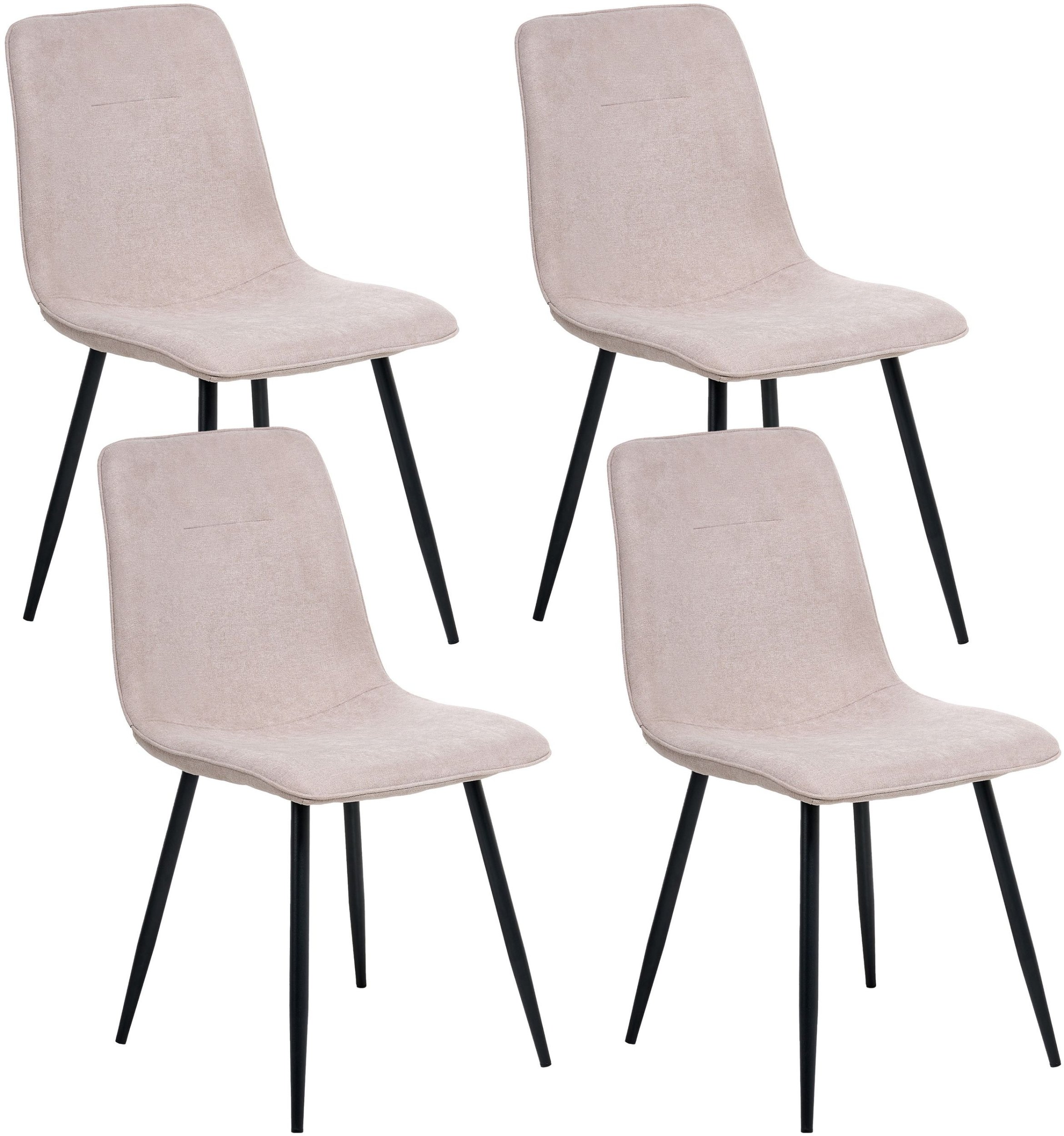 Zestaw 4 krzeseł do jadalni TUSCOLA Beżowy