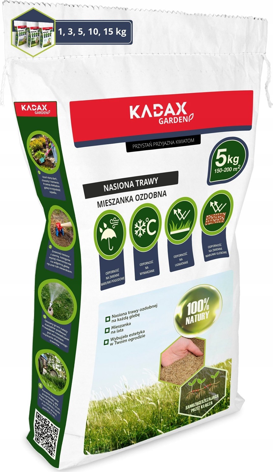 Kadax Trawa Ozdobna Nasiona Samozagęszczająca 5kg 200M2