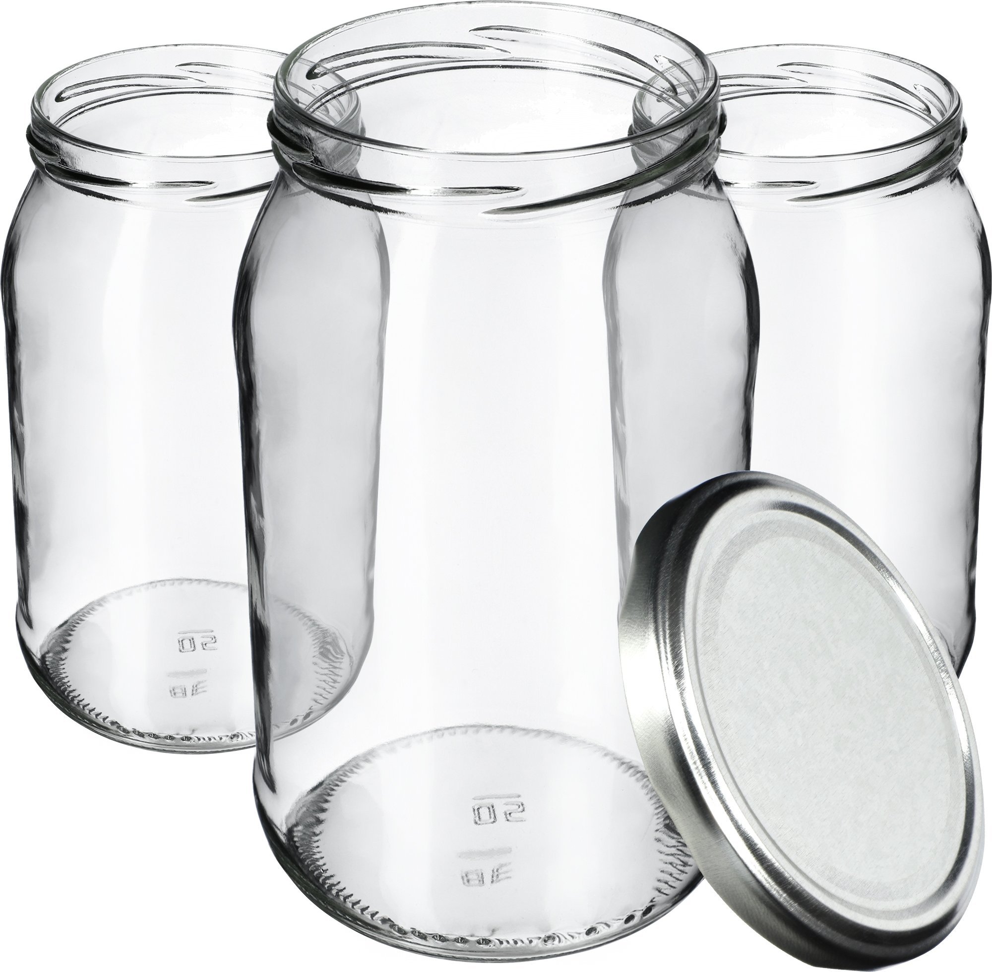 KADAX 24x Słoik Słoiki 760ml Szklany Na Przetwory Ogórki miód Nakrętki Fi82