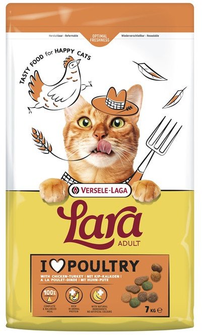 VERSELE-LAGA Lara Adult Turkey & Chicken 7kg - karma dla kotów dorosłych z indykiem i kurczakiem