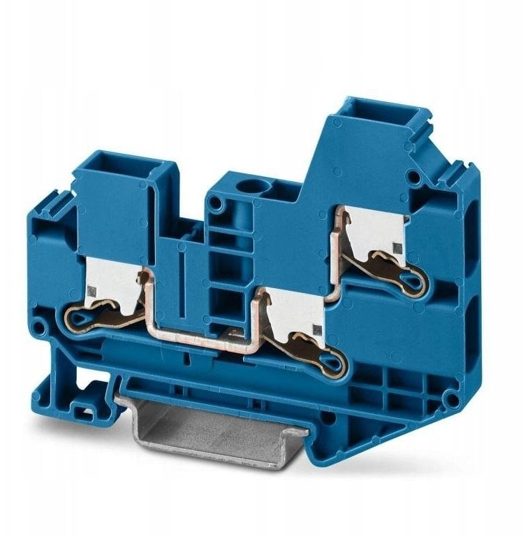 Złączka szynowa 3-przewodowa 6mm2, listwa zaciskowa koloru niebieskiego XTV 6-TWIN BU