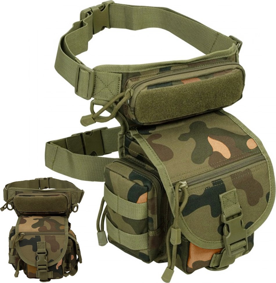 Verk Torba saszetka biodrowa na nogę wojskowa taktyczna pojemna militarna nerka Torba saszetka biodrowa na nogę wojskowa taktyczna pojemna militarna n