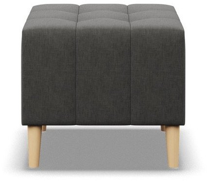 Pufa na nóżkach, pikowana, NUBO, 51x51x40 cm, ciemny szary
