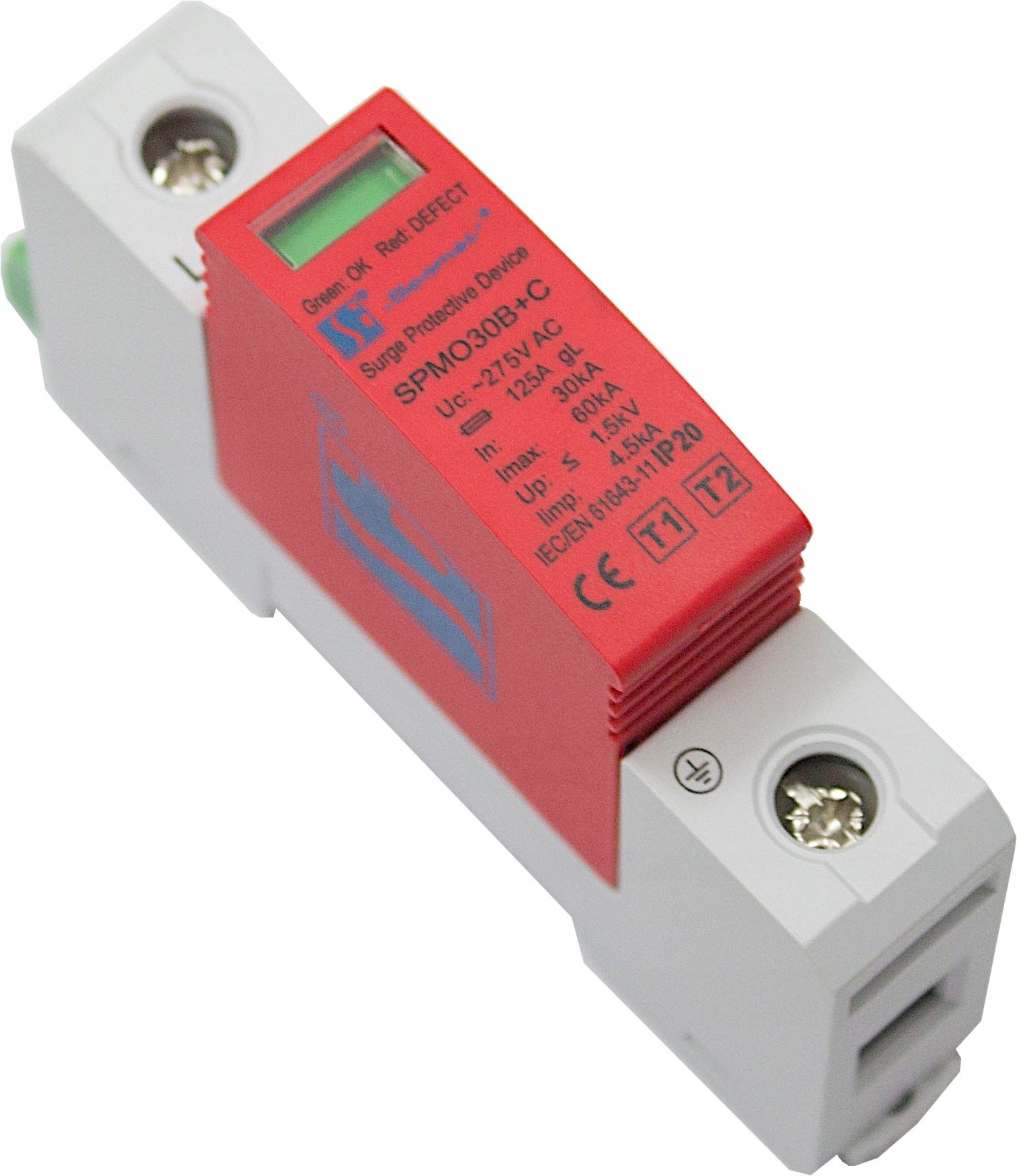 Spamel Ogranicznik przepięć typ 1+2 (klasa B+C) jednobiegunowy SPMO30B+C\1P