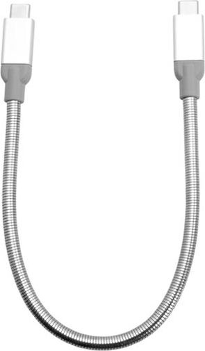 Kabel USB Verbatim USB-C - USB-C 0.3 m Srebrny (48867)