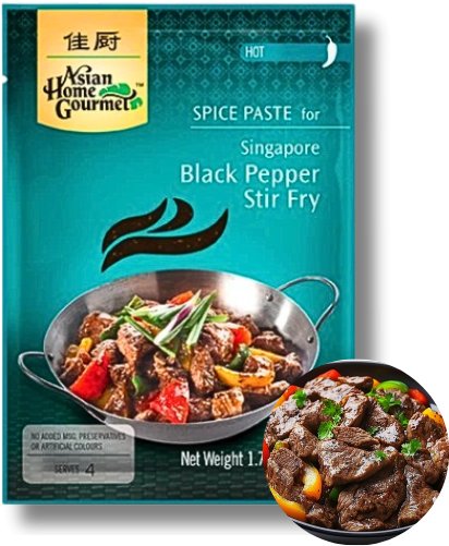 Asian Home Gourmet Pasta z pieprzem czarnym po singapursku przyprawa 50g