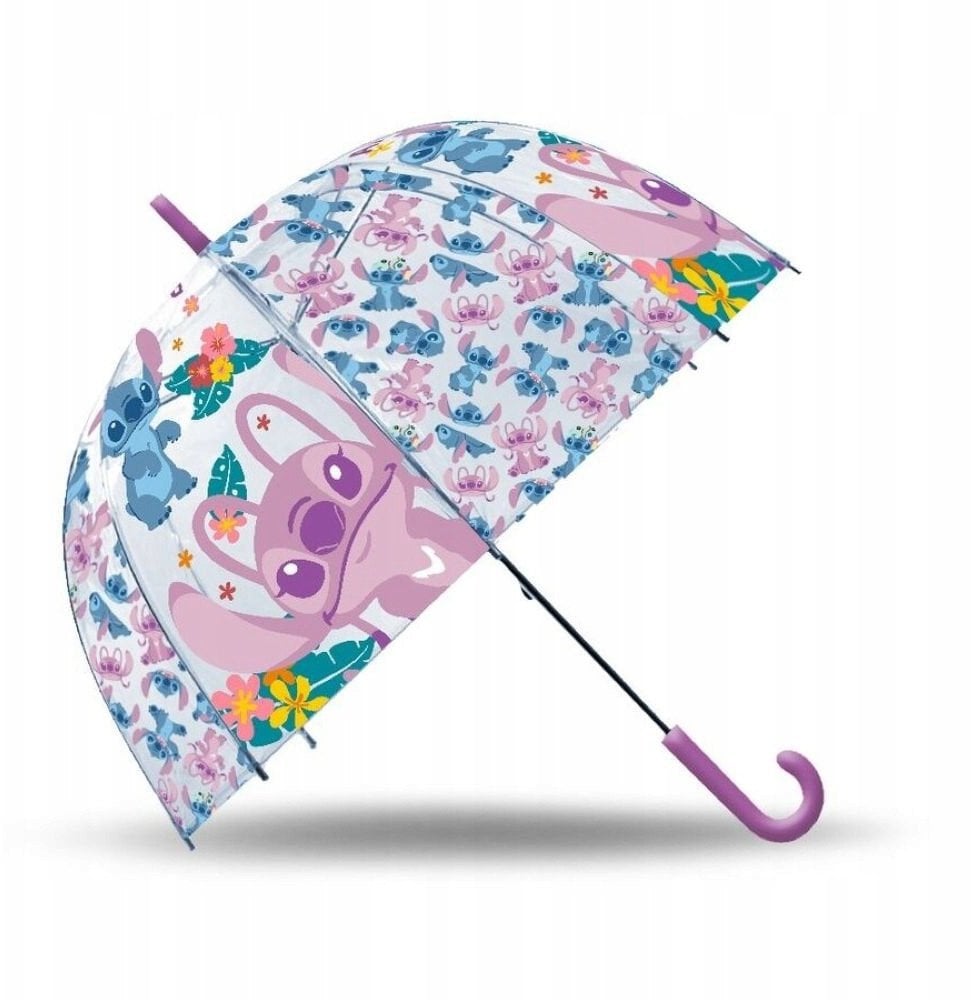 Parasolka przezroczysta manualna 46cm Stitch ST00085 Kids Euroswan