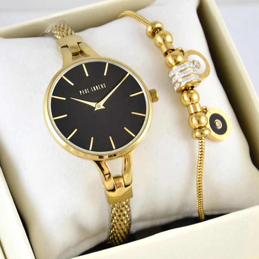 Zegarek Paul Lorens Zestaw damski zegarek SEKATA-12878B-1D1 + bransoletka