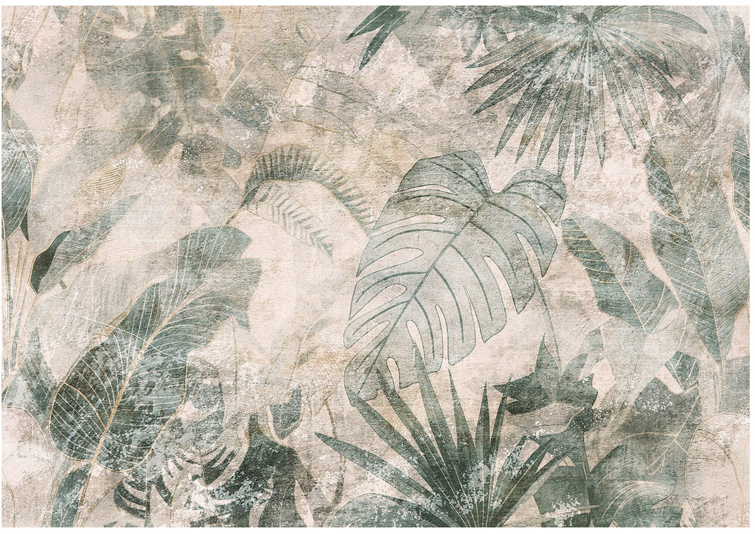 Fototapeta Winylowa Liście Beton Do Sypialni Salonu 254x184