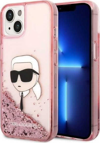 Karl Lagerfeld Etui Karl Lagerfeld KLHCP14MLNKHCP Apple iPhone 14 Plus różowy/pink hardcase Glitter Karl Head