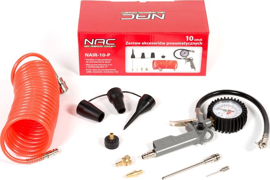 Zestaw narzędzi NAC NAC ZESTAW PNEUMATYCZNY 10cz.