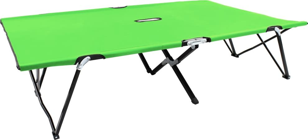 vidaXL Dwuosobowy leżak składany zielony