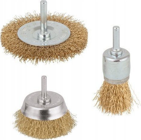 Wolfcraft ZESTAW SZCZOTEK DRUCIANYCH DRUT MOSIĘŻNY, 3SZT.