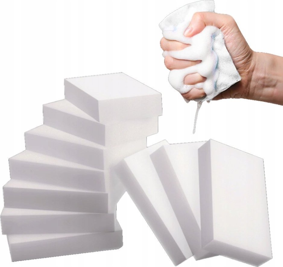 Korbi MAGICZNA GĄBKA DO CZYSZCZENIA PLAM USUWA BRUD 10x