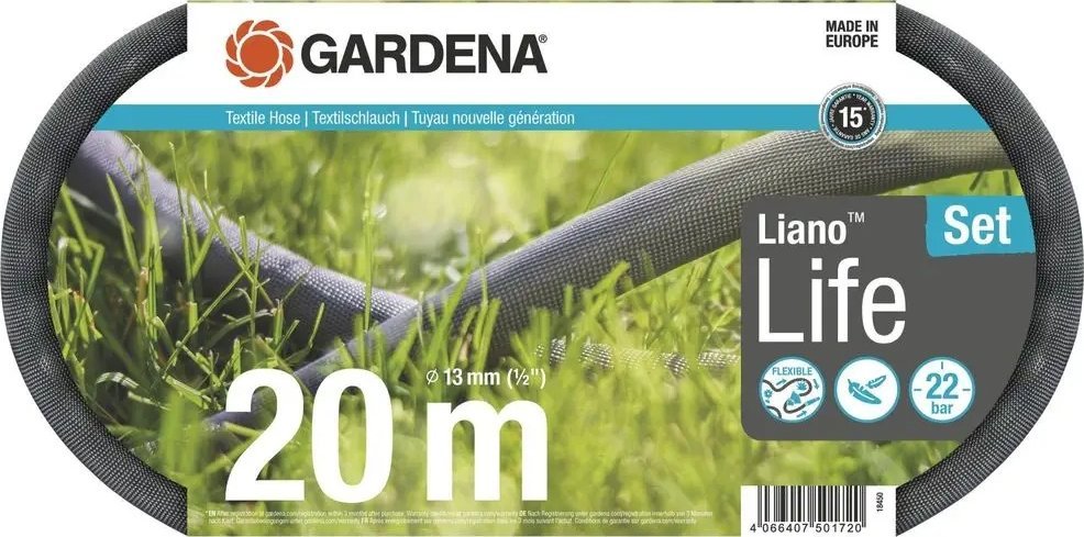 Gardena Wąż tekstylny Gardena Liano Life 20M - 18450-20