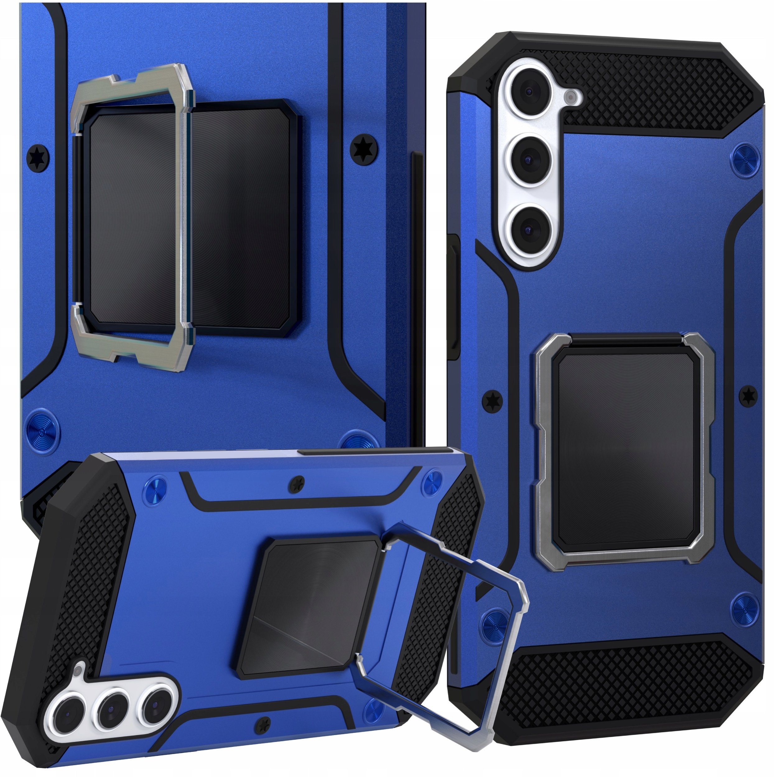 Etui Pancerne do Samsung Galaxy S23 (Niebieskie, Plecki, Armor, Ring, Case)