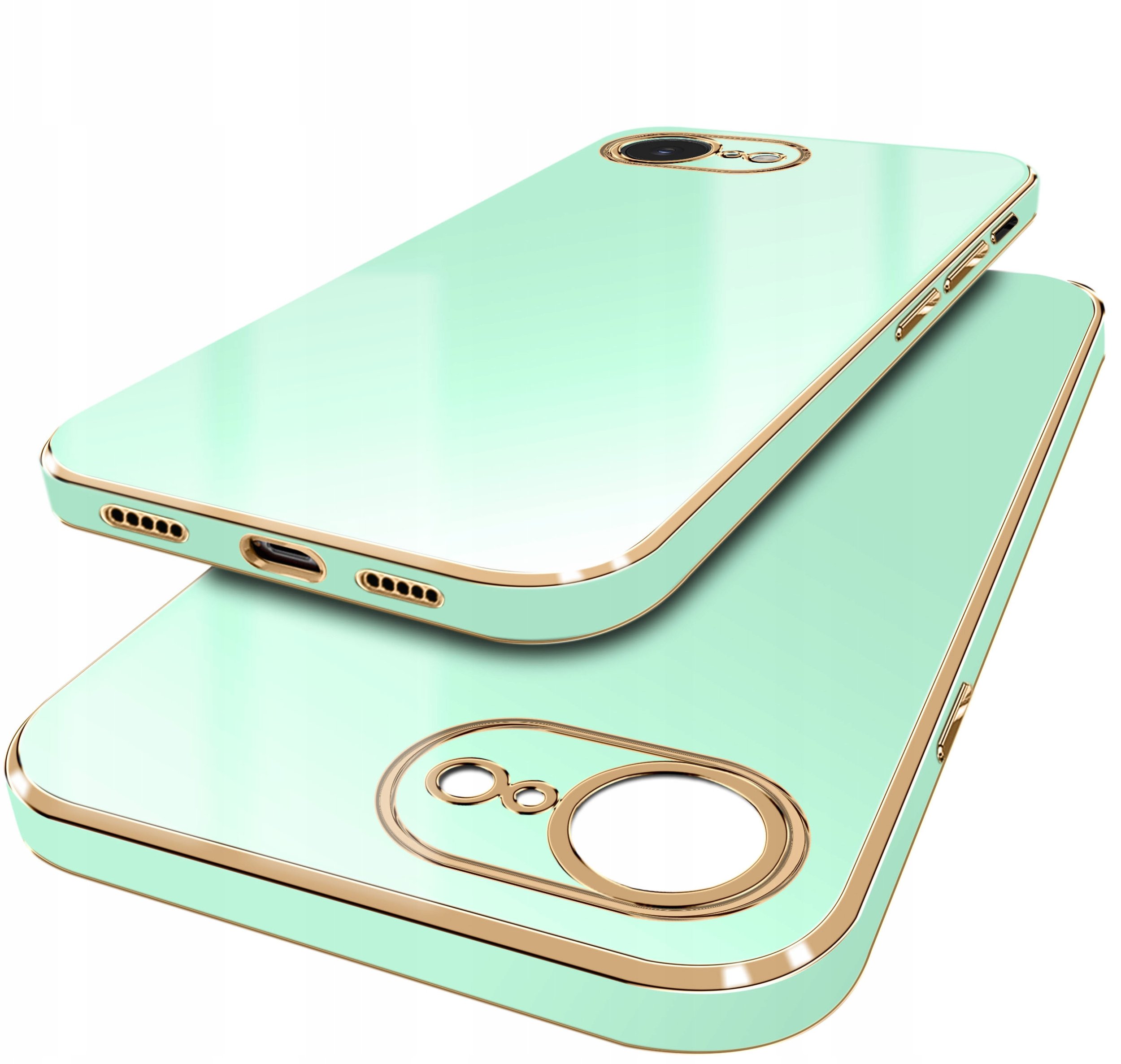 krainaGSM Etui do iPhone 16e silikonowe eleganckie SLIM + szkło ochronne 9H