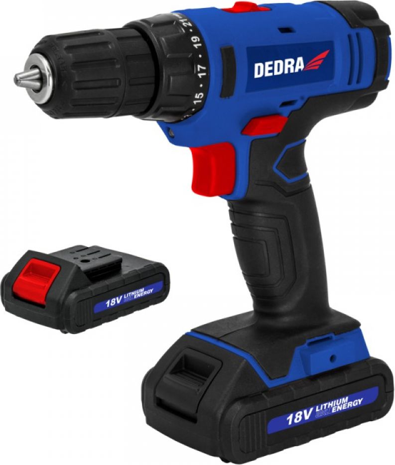 Wiertarko-wkrętarka Dedra DED7880B 18 V 2 x akumulator 1.5 Ah