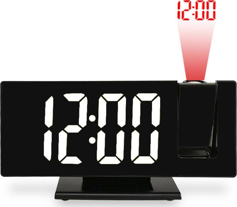 Zegarek JVD Zegar budzik LED JVD SB3618.3 z termometrem i projekcją