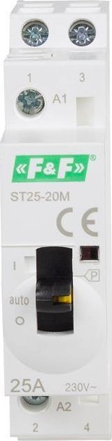 F&F Stycznik modułowy z ustawieniem ręcznym 25A styk 2Z ST25-20M