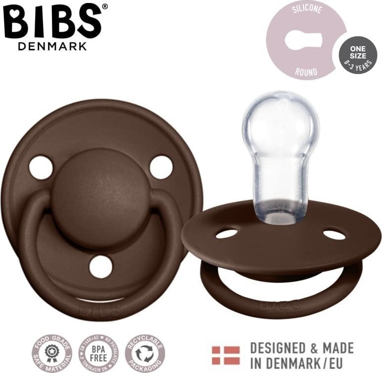 Bibs BIBS DE LUX MOCHA ONE SIZE Smoczek uspokajający silikonowy