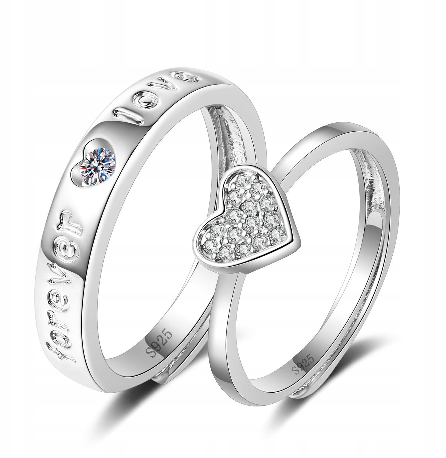 Srebrne OBRĄCZKI ŚLUBNE STAL PARA Regulowane r.UNI