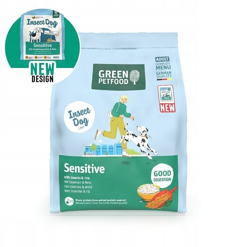 Green Petfood Dog Sensitive w Insects 900g