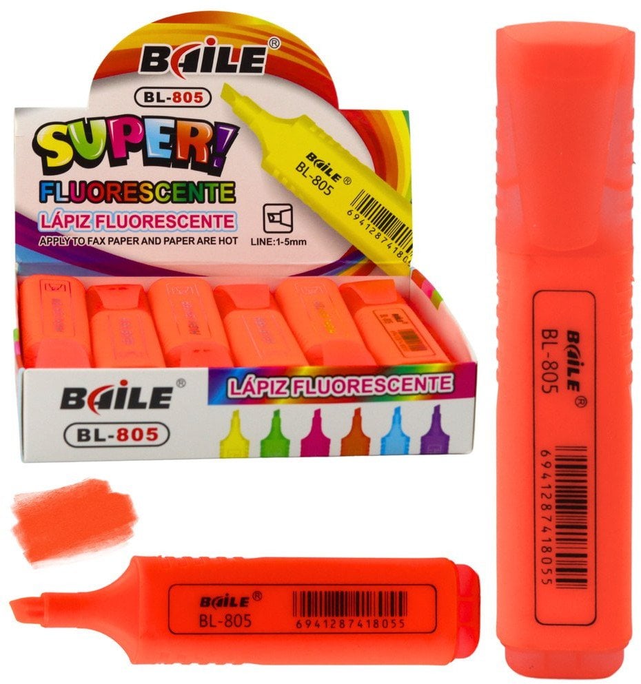 Pisak Zakreślacz Do Notatek Szkolny Biurowy Neonowy Intensywny Pomarańczowy