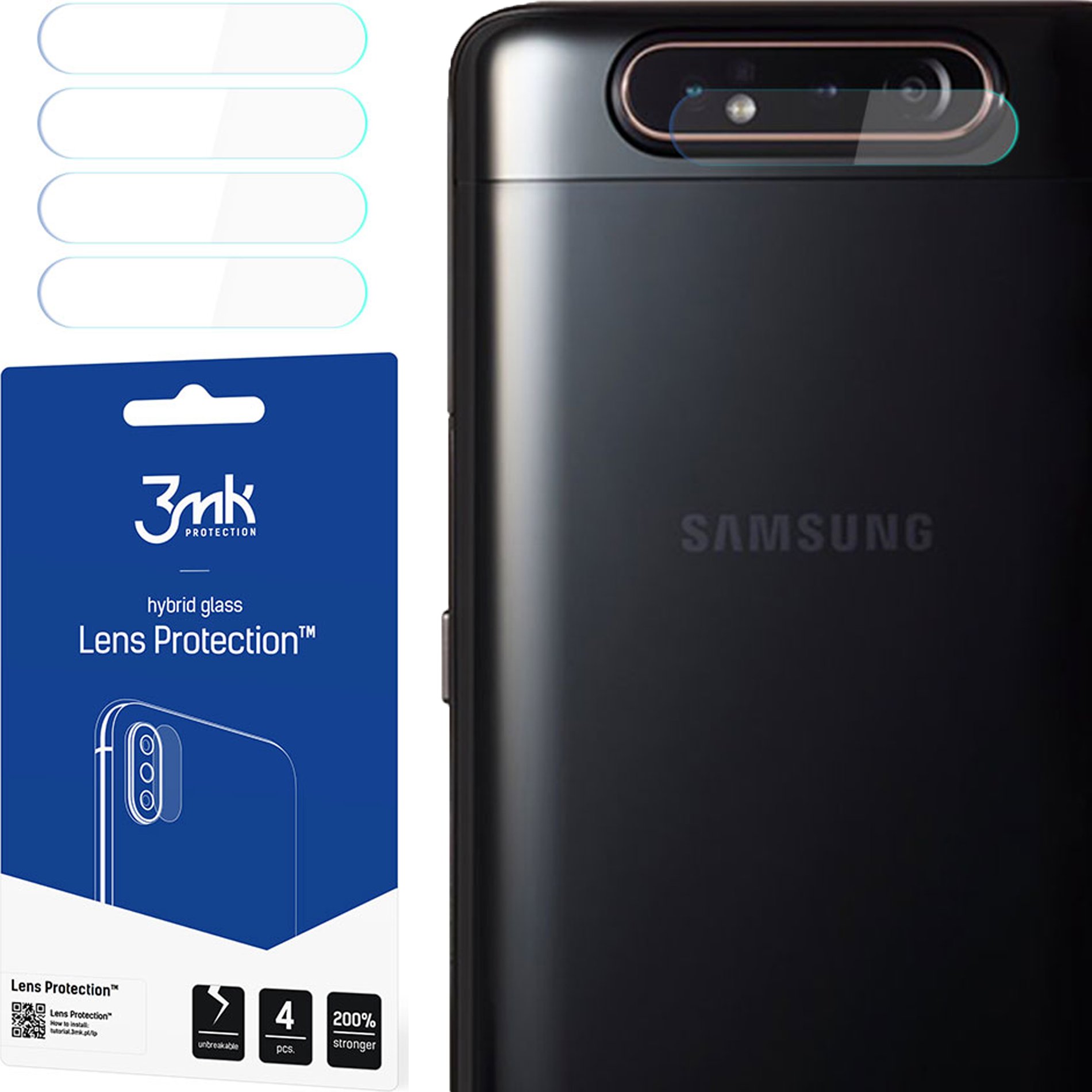 SAMSUNG GALAXY A80 - 3MK LENS PROTECTION
