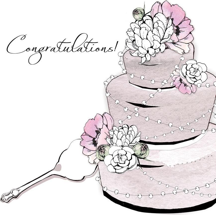 Clear Creation Karnet Swarovski kwadrat CL1205 Ślub Tort