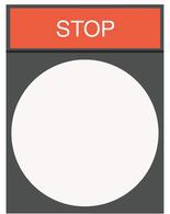 Schneider Electric Szyld opisowy 30 x 40mm z etykietą 8 x 27mm STOP (ZBY2304)