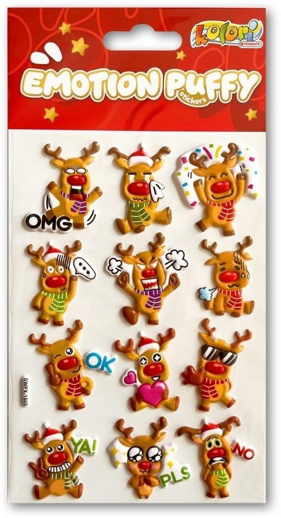 Naklejki puffy Emotion Reindeers
