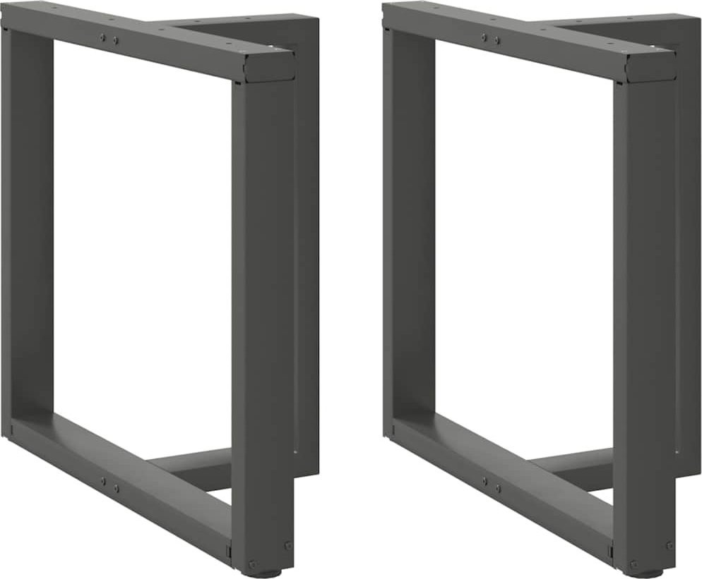 vidaXL vidaXL Nogi do stołu jadalnego, 2 pcs., antracyt, 70x35x(72-73) cm