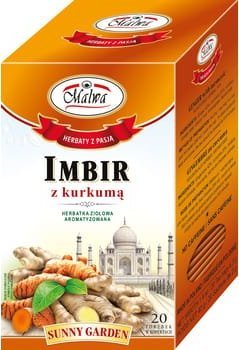 Malwa Malwa Sunny Garden Imbir z kurkumą herbatka ziołowa aromatyzowana 40 g (20 x 2 g)