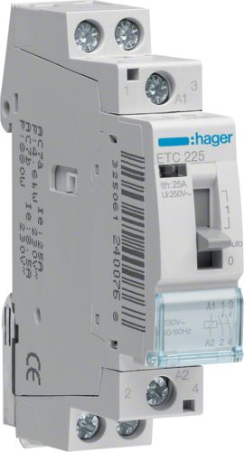 Hager Stycznik taryfowy ze sterowaniem ręcznym 25A 2Z 0R 230V AC (ETC225)