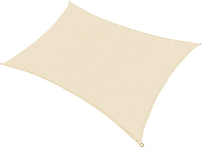 KWADRATOWY ŻAGIEL PRZECIWSŁONECZNY W KOLORZE BEŻOWYM 4x5M