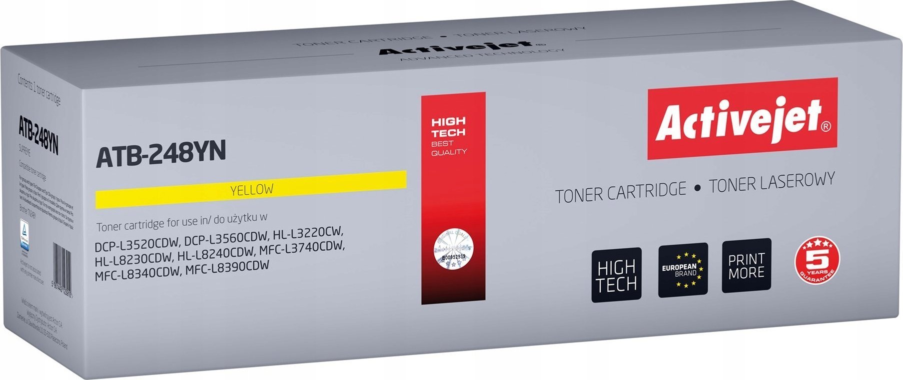 Toner Activejet ATB-248YN Toner (zamiennik Brother TN248Y; Supreme; 1000 stron; żółty)