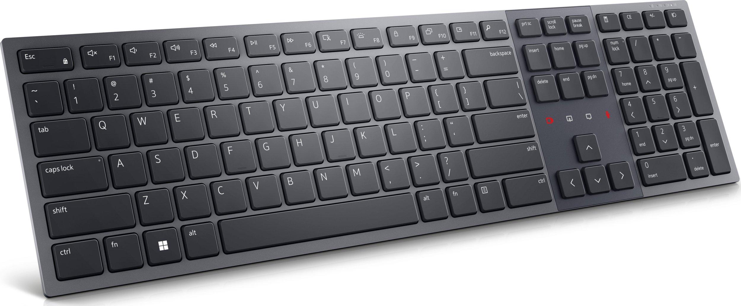 Klawiatura Dell DELL KB900 klawiatura RF Wireless + Bluetooth QWERTZ czeski, słowacki Grafitowy