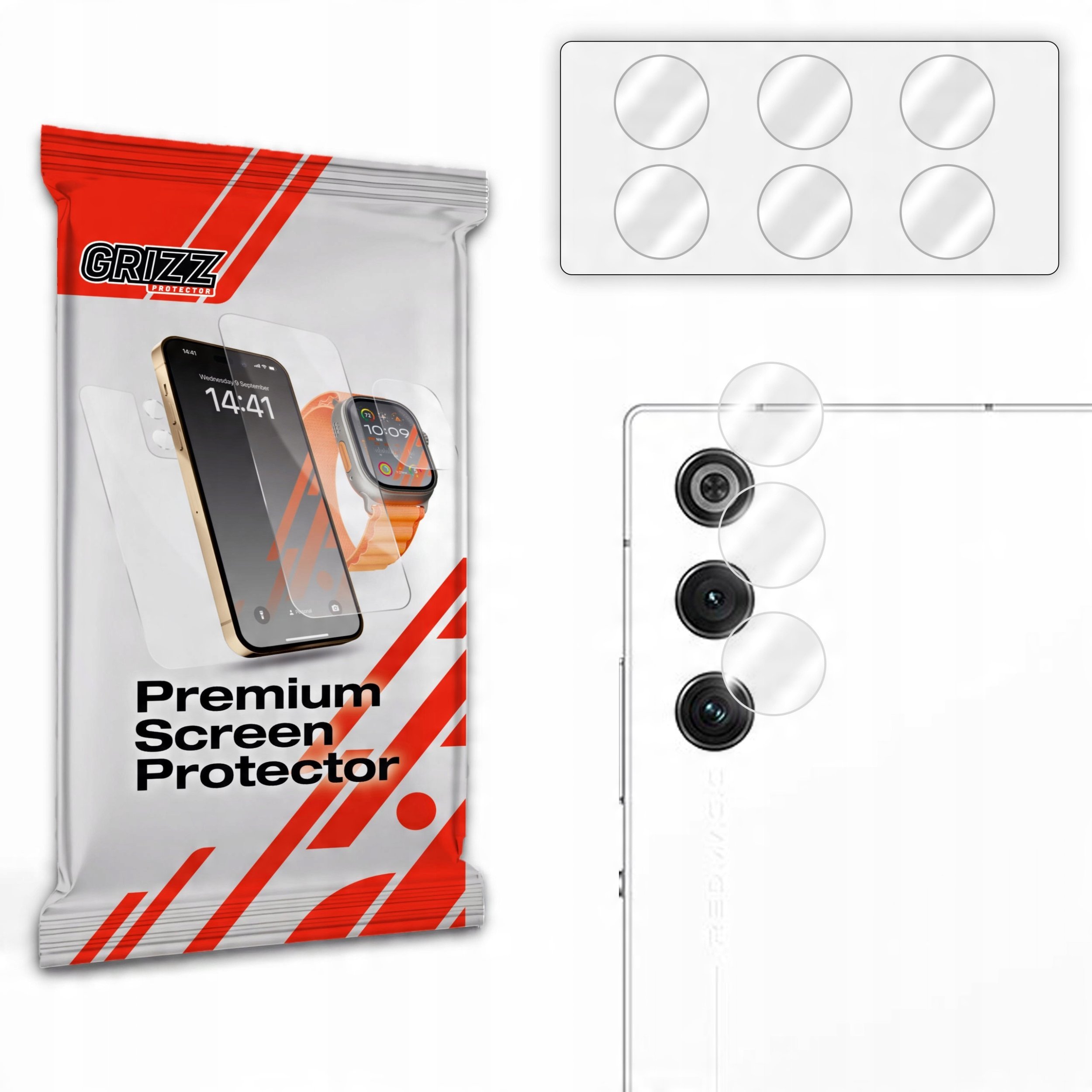 Szkło na aparat GrizzGlass HybridGlass Camera do ZTE nubia RedMagic 10 Air