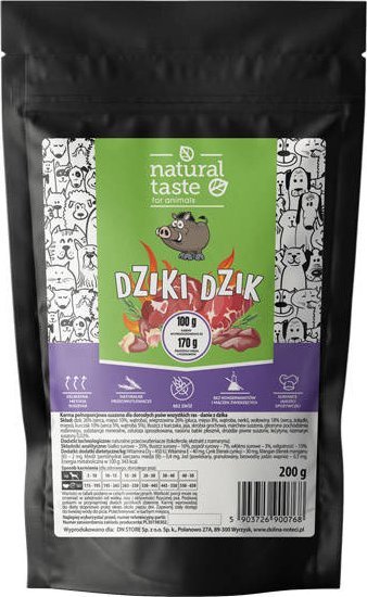 Karma suszona Natural Taste Dziki Dzik 200 g