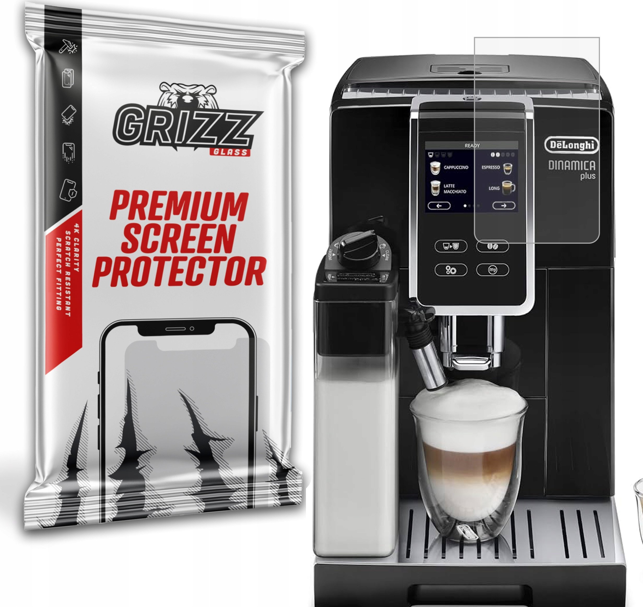 GrizzGlass Folia matowa GrizzGlass PaperScreen do DeLonghi Dinamica Plus ECAM 370.70.B