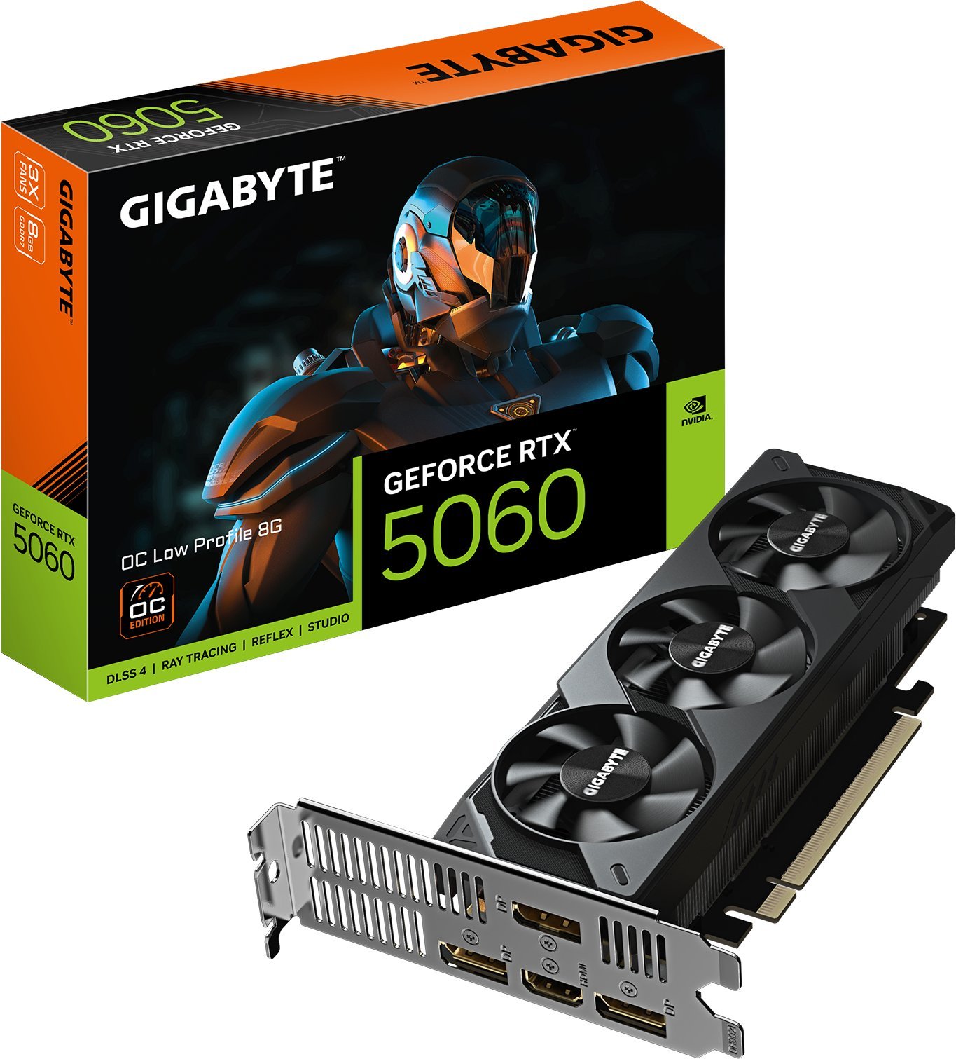 Karta graficzna Gigabyte GeForce RTX 5060 OC Low Profile 8GB GDDR7 DLSS4 (GV-N5060OC-8GL)