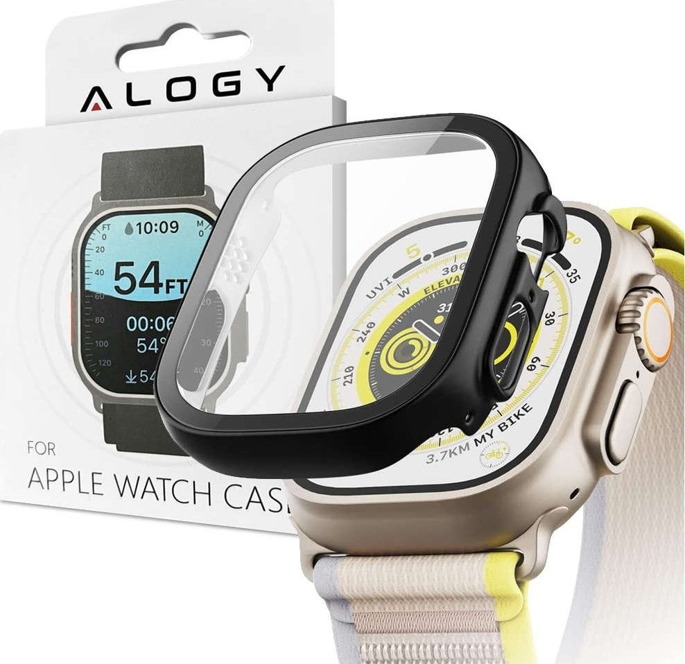 Alogy Obudowa ochronna z szkłem Protector Case 2w1 do Apple Watch Ultra 49mm Czarna
