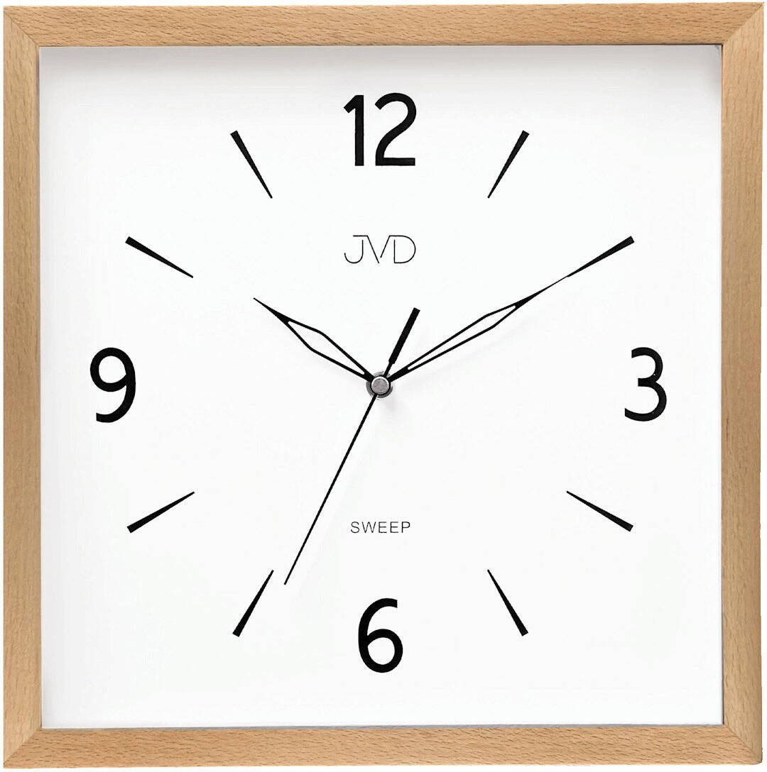Zegar ścienny JVD NS24020.68 30 cm drewniany cichy .