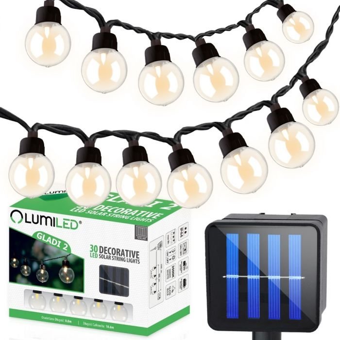 Lumileds Girlanda solarna ogrodowa GLADI 2 30LED G40 10,6 m LUMILED