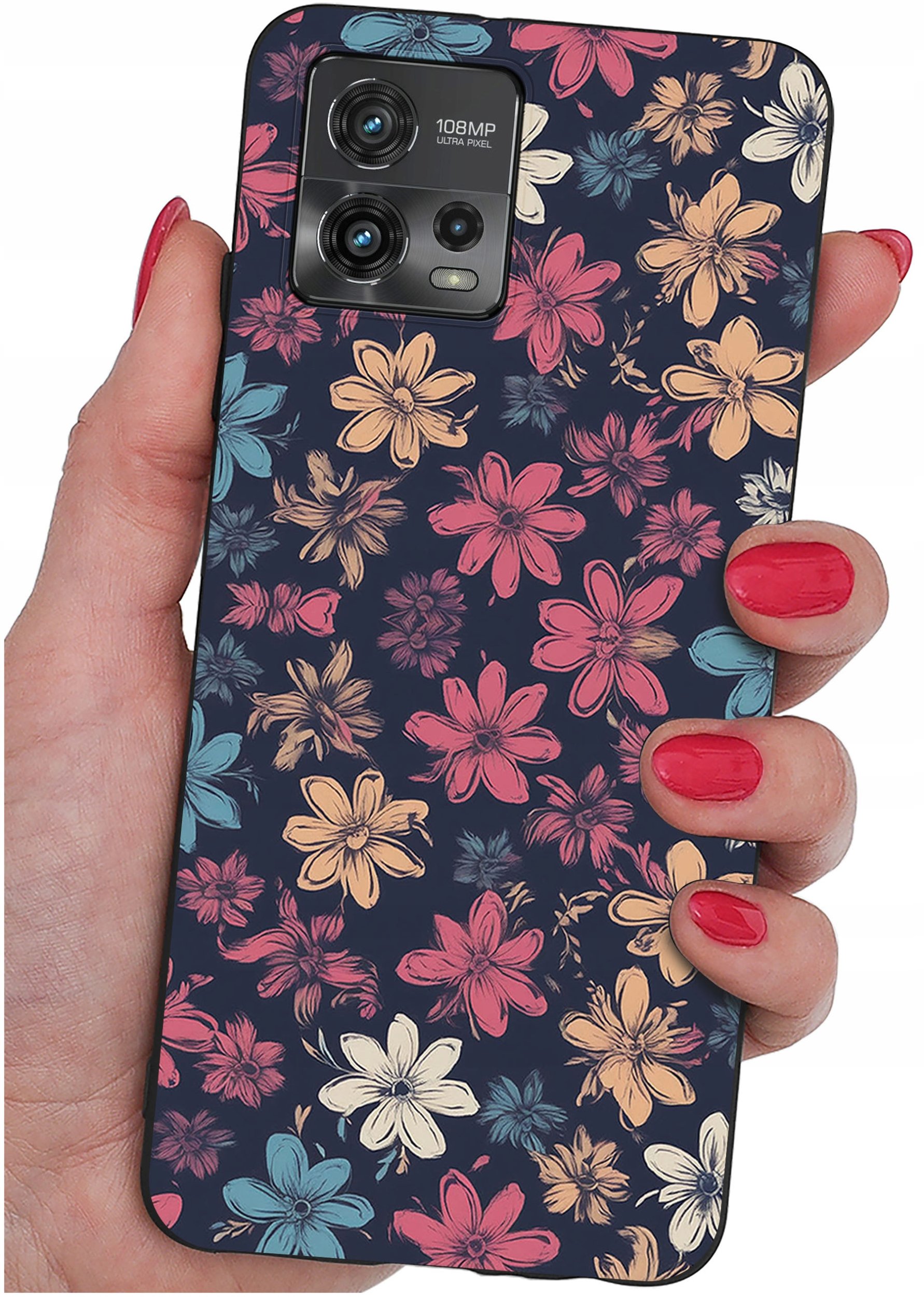 Etui do Motorola Moto G72 WZORY |SILIKONOWE MATT CASE + SZKŁO 9H